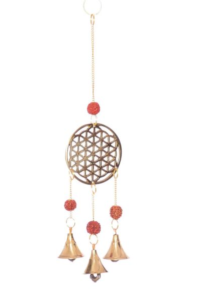 Einfaches Blume-des-Lebens Mobile Rudraksha Handgefertigte Dekoration
