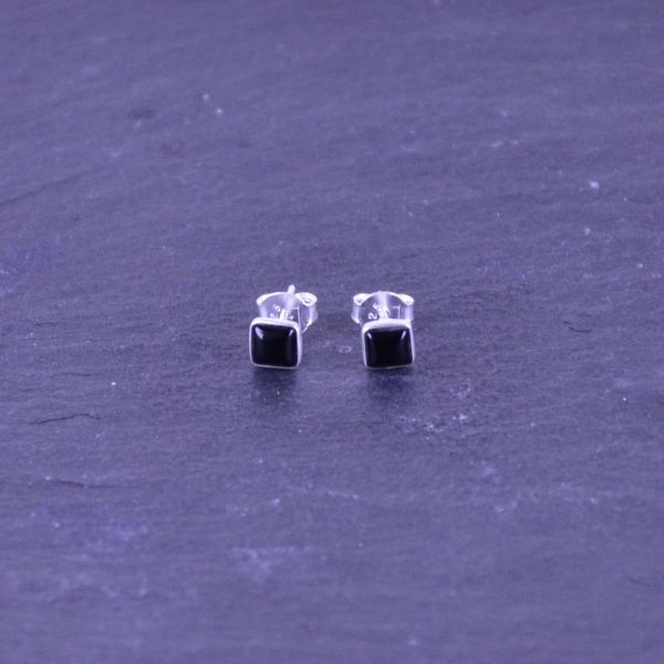 Onyx Ohrstecker Silber