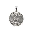 Solid tree of life pendant with spiral 