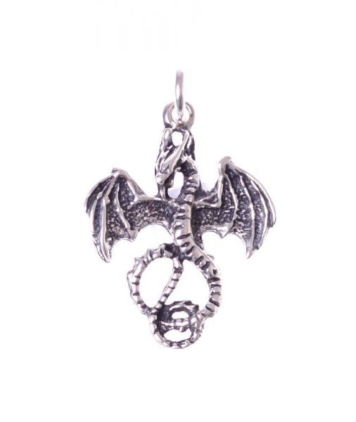 Dragon pendant silver