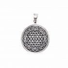 Sri Yantra silver pendant goa holy lakshmi 