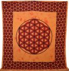 Flower of Life large wall cloth orange 205x220cm