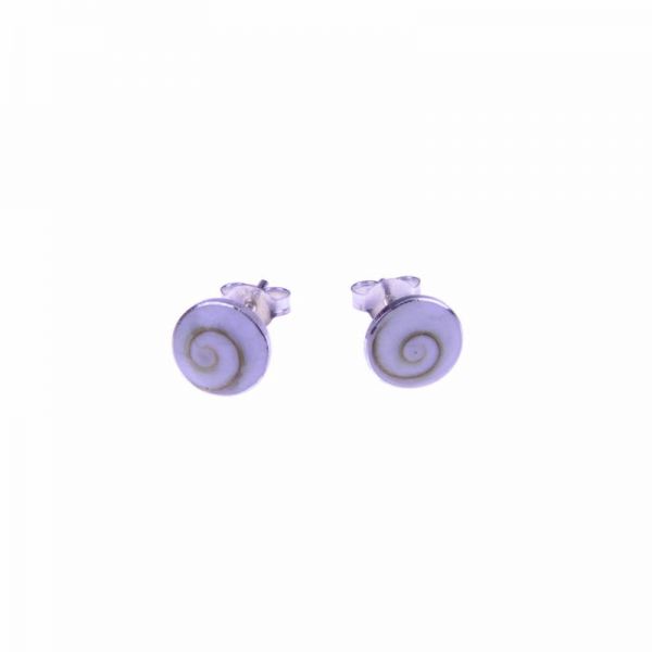 Shivaauge Ohrstecker, 925-Silber rund