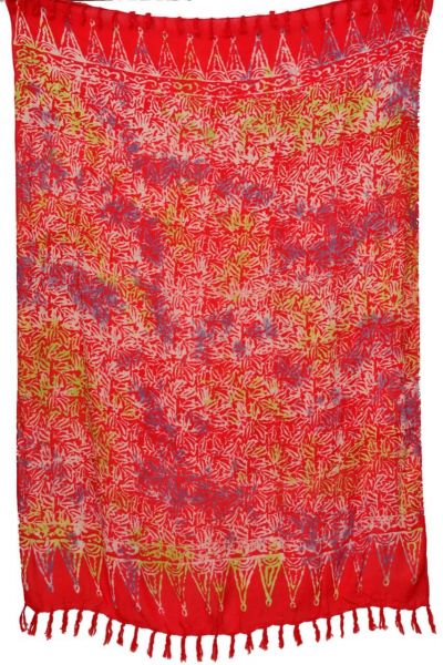 Mehrfarbiger Batik Sarong Rot