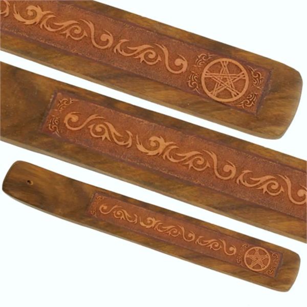 Pentagramm Räucherstäbchenhalter – Schutz & Harmonie, Palisander-Holz