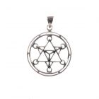 Simplified metatron cube silver tags