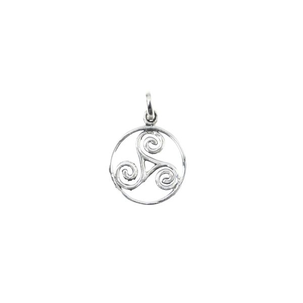 Triskele 925er Silberanhänger Keltischer Talisman offen zierlich