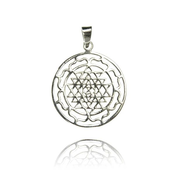 Sri Yantra Silberanhänger