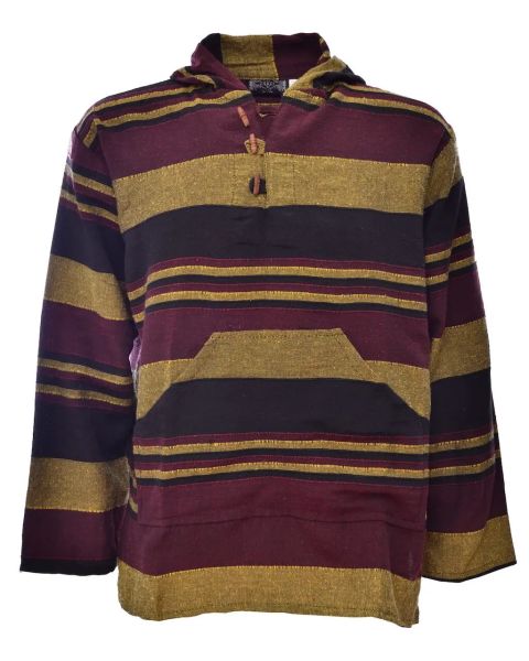 Bäres Kerala Hoody grobe Baumwolle Schwarz