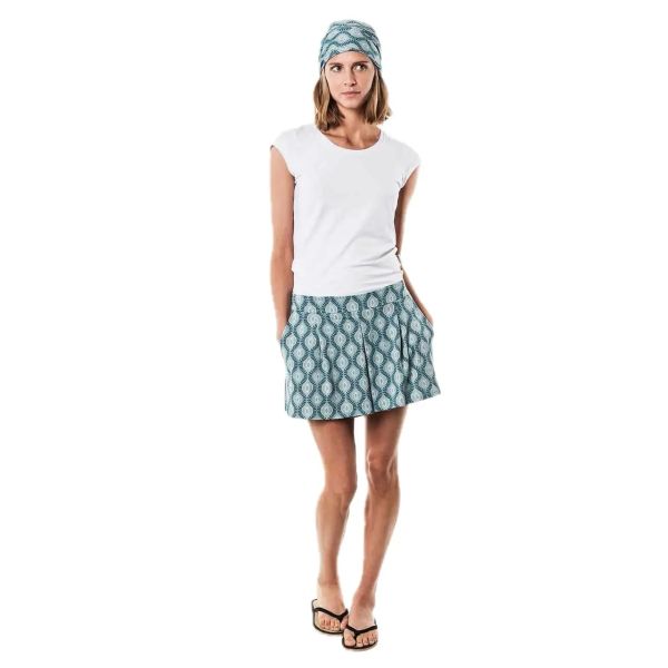 Moshiki Ethno Shorts Bundfalte Türkis Fairtrade