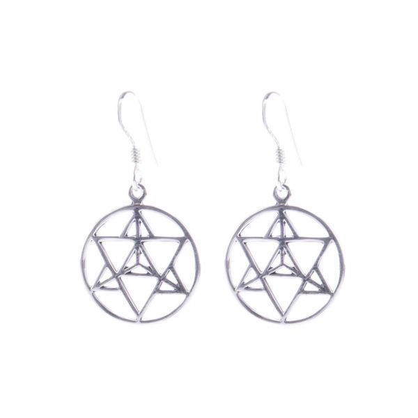 Metatronswürfel vereinfacht Silberohrringe Silberschmuck Sacred Geometry