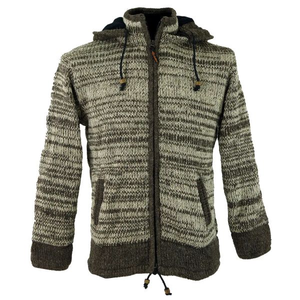 Männer Strickjacke Kapuze Goa Psy wear Psyshop