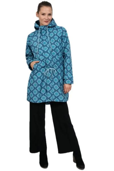 Chapati Bunter Regenmantel Rainy Türkis recyceltes Polyester