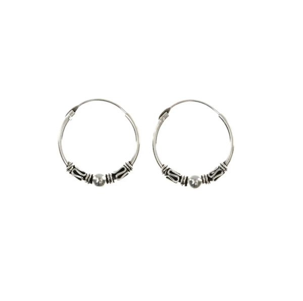 Silbercreole Boho Style Ohrring