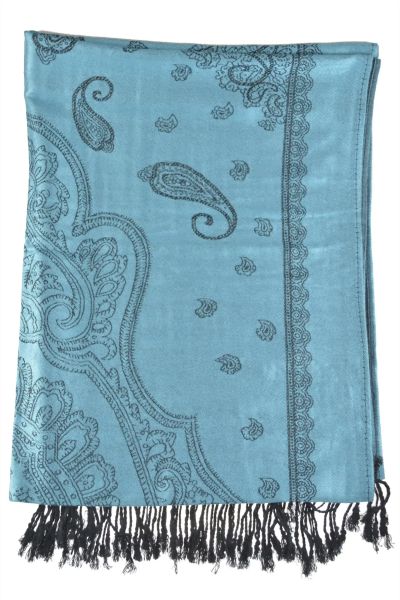 Two-tone paisley scarf