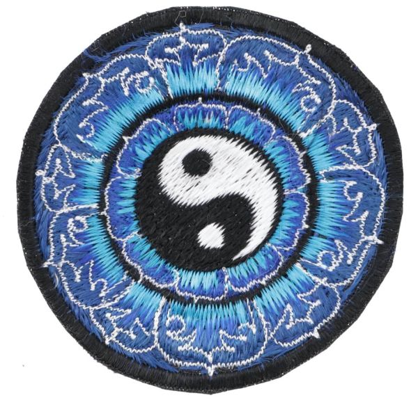 Yin-Yang im Lotus Aufnäher