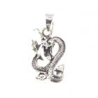 Dragon silver pendant Fantasy real silver jewelry