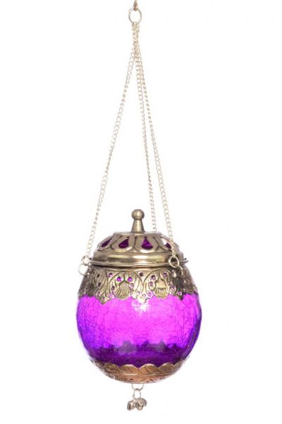 Hängender Teelicht-Halter orientalischer Teelicht-Lampion Lila