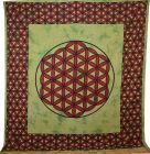 Flower of Life large wall cloth green 205x220cm