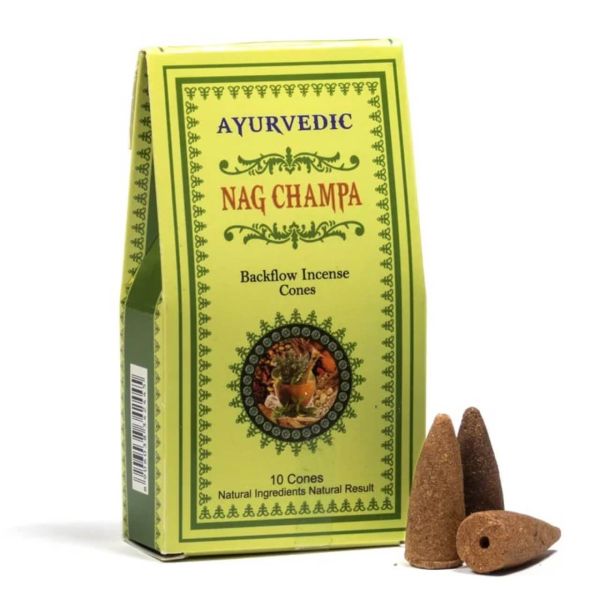 Ayurvedische Rückflussräucherkegel Nag Champa