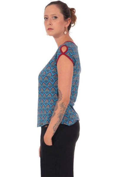 Chapati Design T-Shirt Tiziana Retro Allovermuster