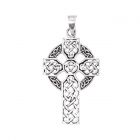 Celtic wheel cross silver pendant chain Celtic table