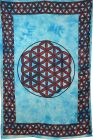 Flower of Life small wall cloth turquoise 140x200cm