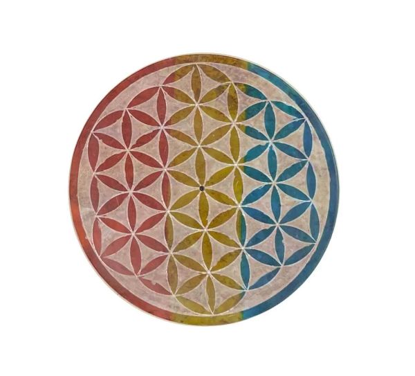 Räucherstäbchenhalter Blume des Lebens Speckstein