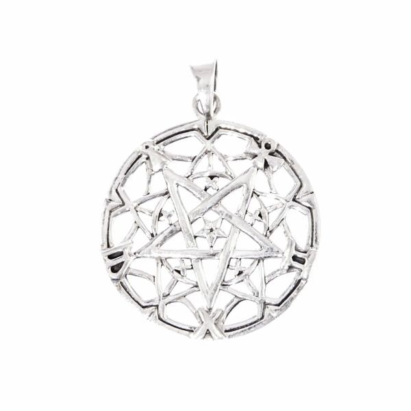 Gestürztes Pentagramm Silberanhänger Symbol des Bösen Anhänger