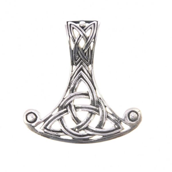 Dan ax silver chain pendant Celtic knot
