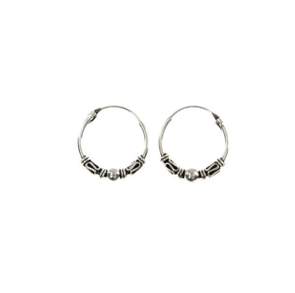 Silbercreole Boho Style Ohrring