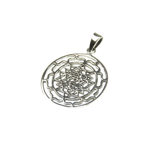 Sri Yantra Silber Anhänger Schmuck