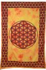 Flower of life small wall cloth orange 140x200cm