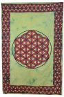 Flower of Life Small Wall Cloth Green 140x200cm