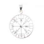 Vegvisir Silber Anhänger Nordisch Winkinger