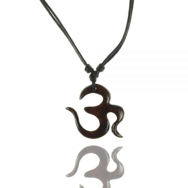 Om-Symbol Holz Kette