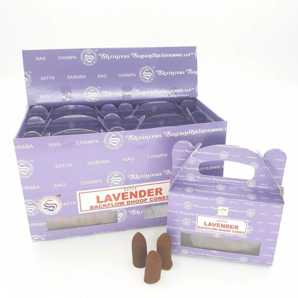 Satya Lavendel Rueckflussraeucherkegel