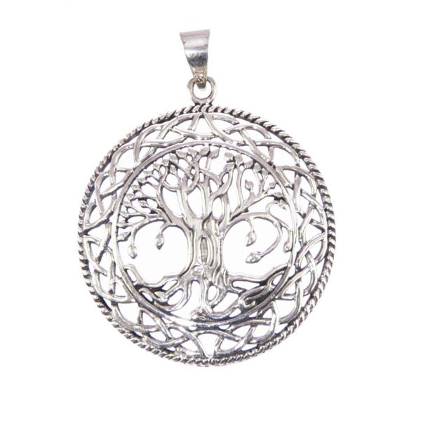 Large open tree of life pendant Celtic knot