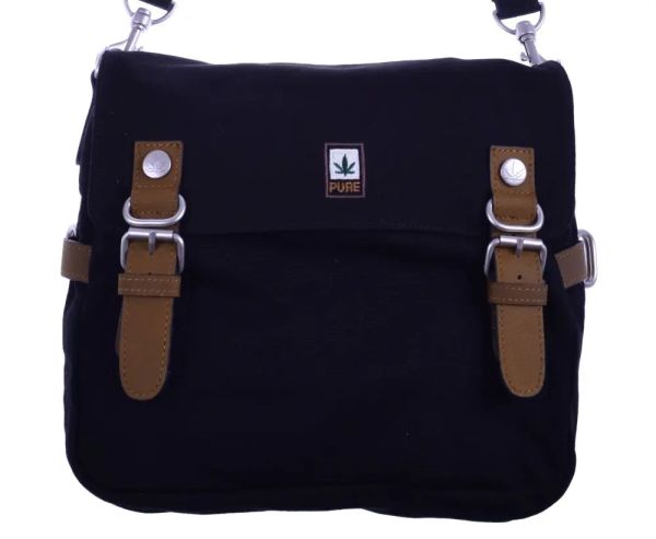 Hanf Tasche Lederbeschläge