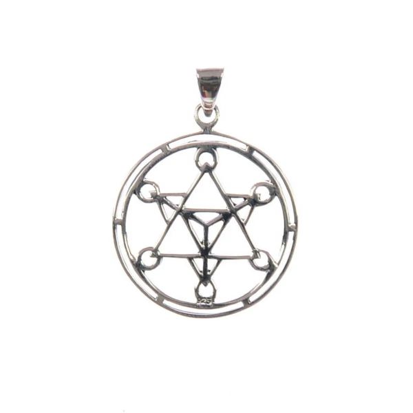 Metatrons Würfel 925-Silber Kettenanhänger